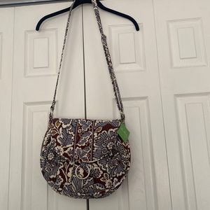 Vera Bradley Saddle Up Slate Blooms Purse